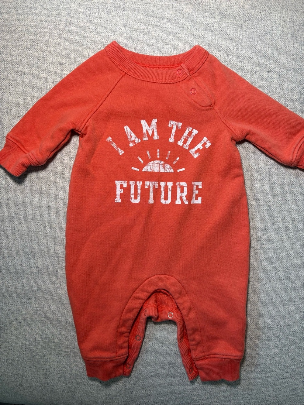 GAP Orange "I Am The Future" Baby One-Piece